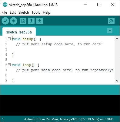 Arduino IDE: v1.8.13 First Open